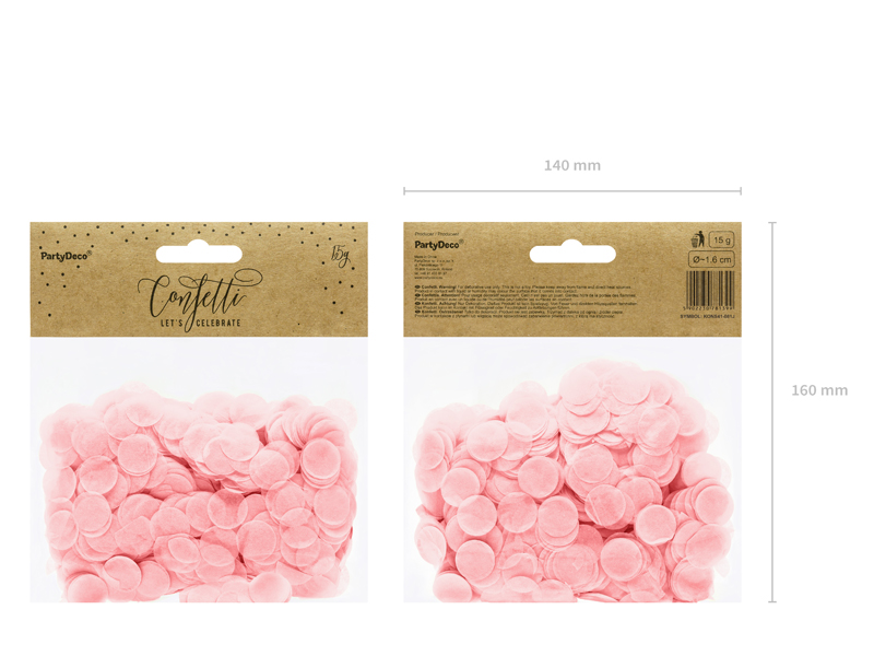 Confetti Circles, Light Pink, 15G