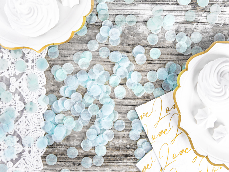 Confetti Circles, Light Sky-Blue, 15G