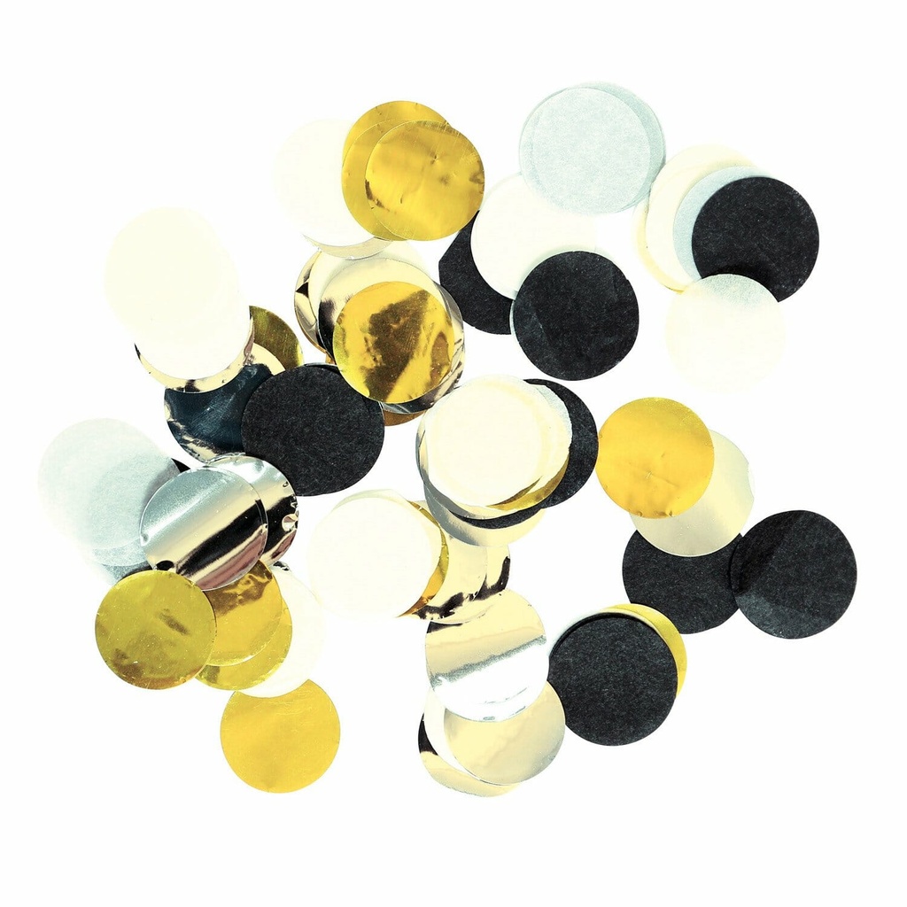 Confetti Deco Gold Silver White & Black – 15g