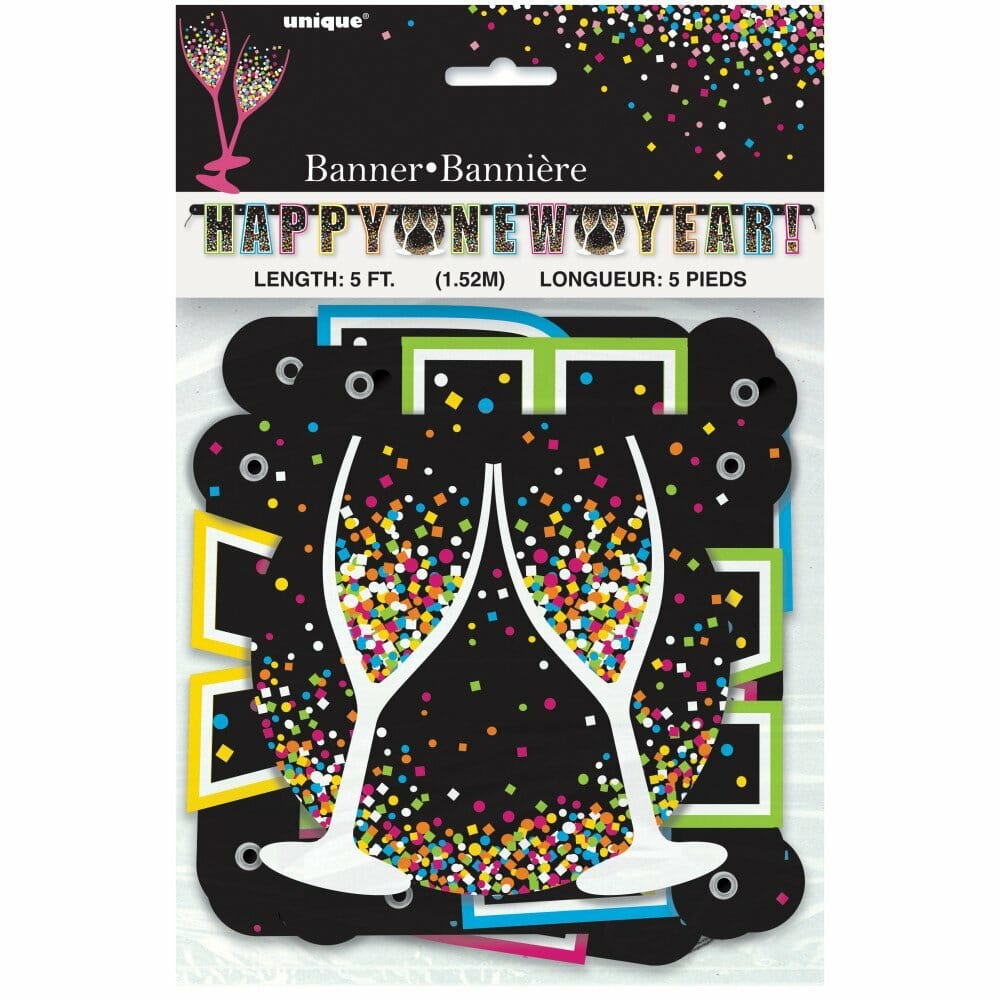 Confetti New Year Large Jointed Banner