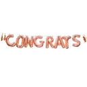 Congrats Rose Gold Congratulations Foil Balloon Bunting