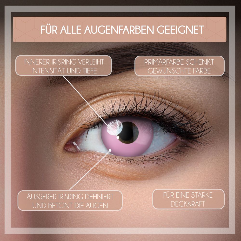 Contact Lenses Rose Crush (1 Pair) – 1 Day Use