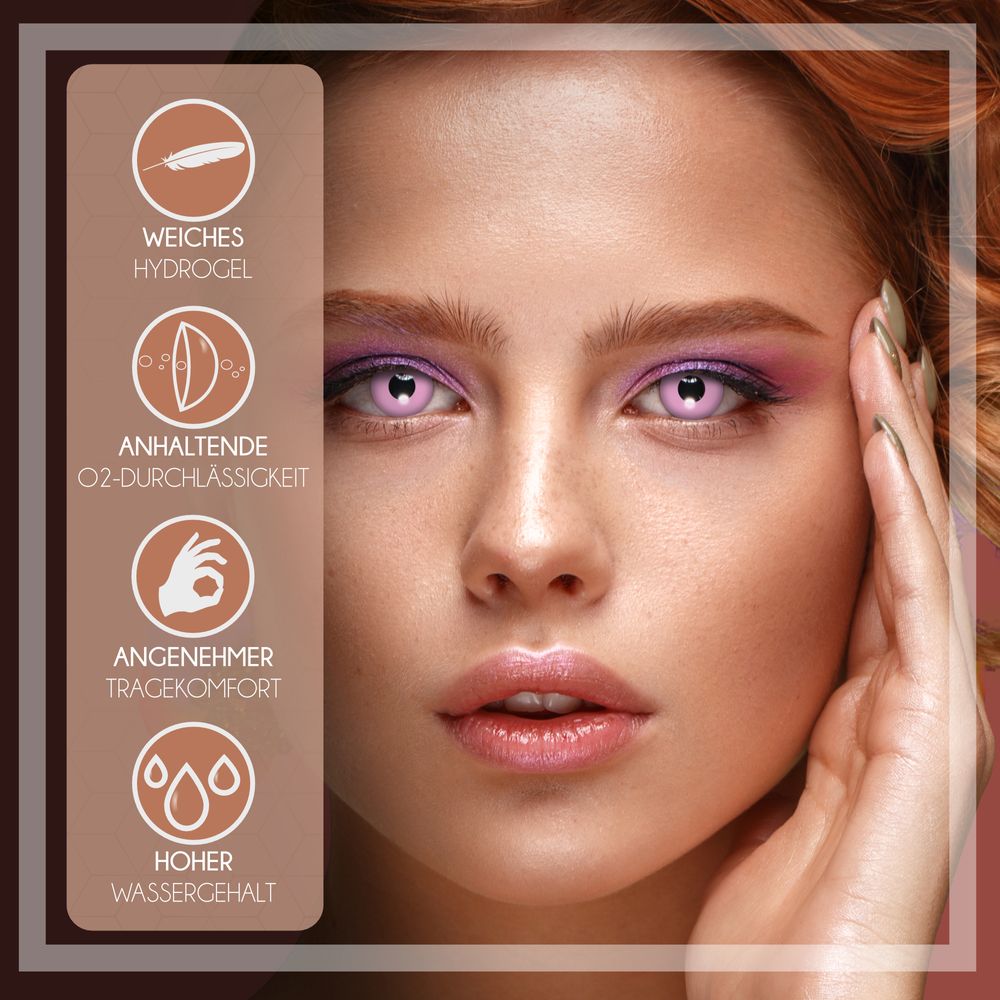 Contact Lenses Rose Crush (1 Pair) – 1 Day Use