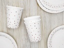 Cups Polka Dots, White, 260ml (1pkt / 6pc)