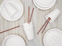 Cups Polka Dots, White, 260ml (1pkt / 6pc)