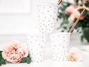 Cups Polka Dots, White, 260ml (1pkt / 6pc)
