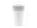 Cups Polka Dots, White, 260ml (1pkt / 6pc)