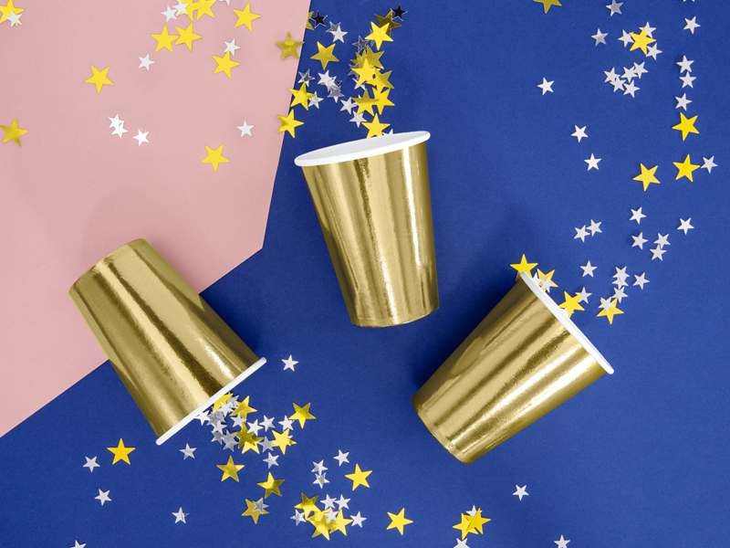 Cups, Gold, 220ml (1 pkt / 6 pc.)