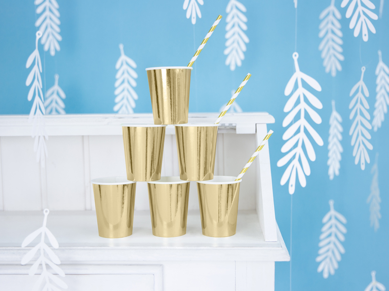 Cups, Gold, 220ml (1 pkt / 6 pc.)