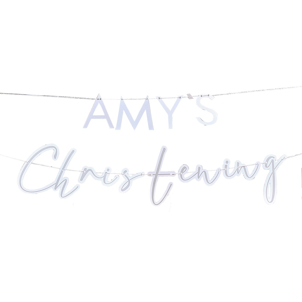 Customisable Christening Bunting Banner – 1.5m
