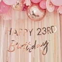 Customisable Milestone Rose Gold Birthday Banner