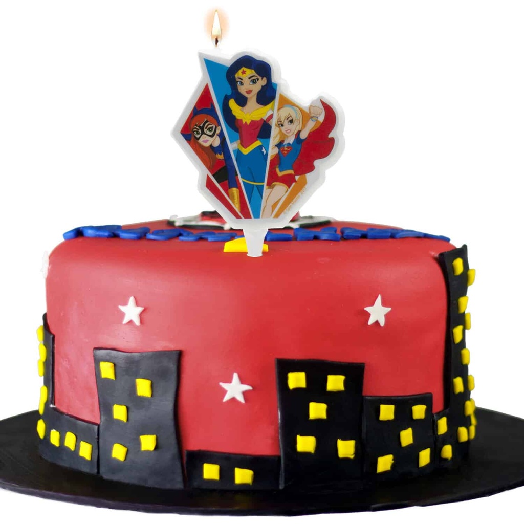 DC Super Hero Girls 2D Birthday Candle – 7.5cm