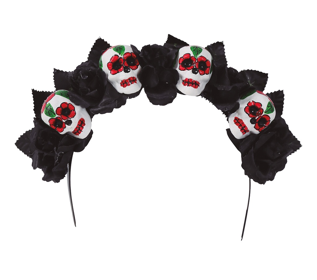 Diadem Headband With Four Skuls