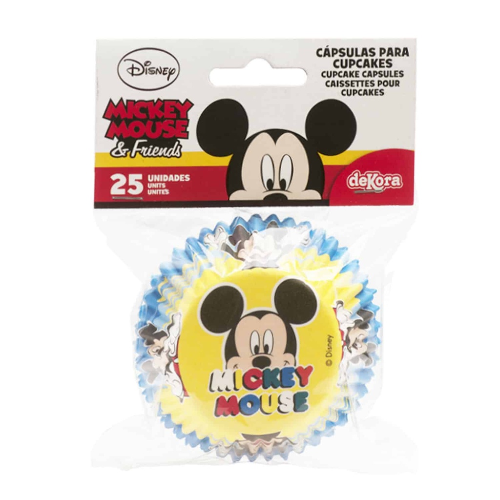 Disney Mickey Cupcake Paper Capsules Ø 5cm x  H 3cm – 25pk
