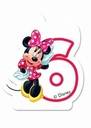 Disney Minnie Mouse Birthday Numeral Candles No 6 – 1pk