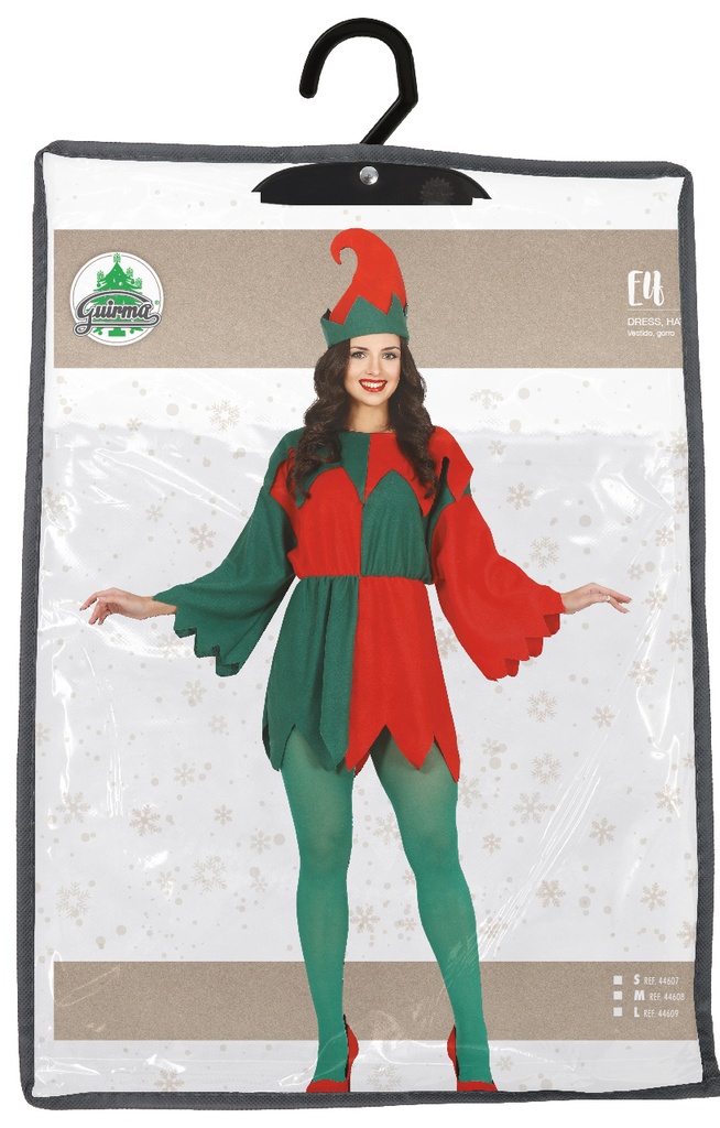 Elf Lady Costume – Adult Size Small (36-38)