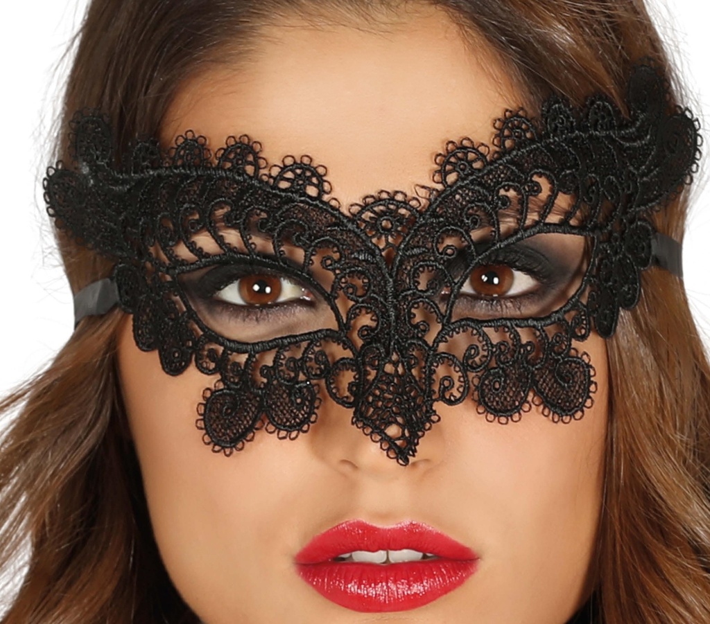 Embroidered Black Mask