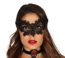 Embroidered Black Mask