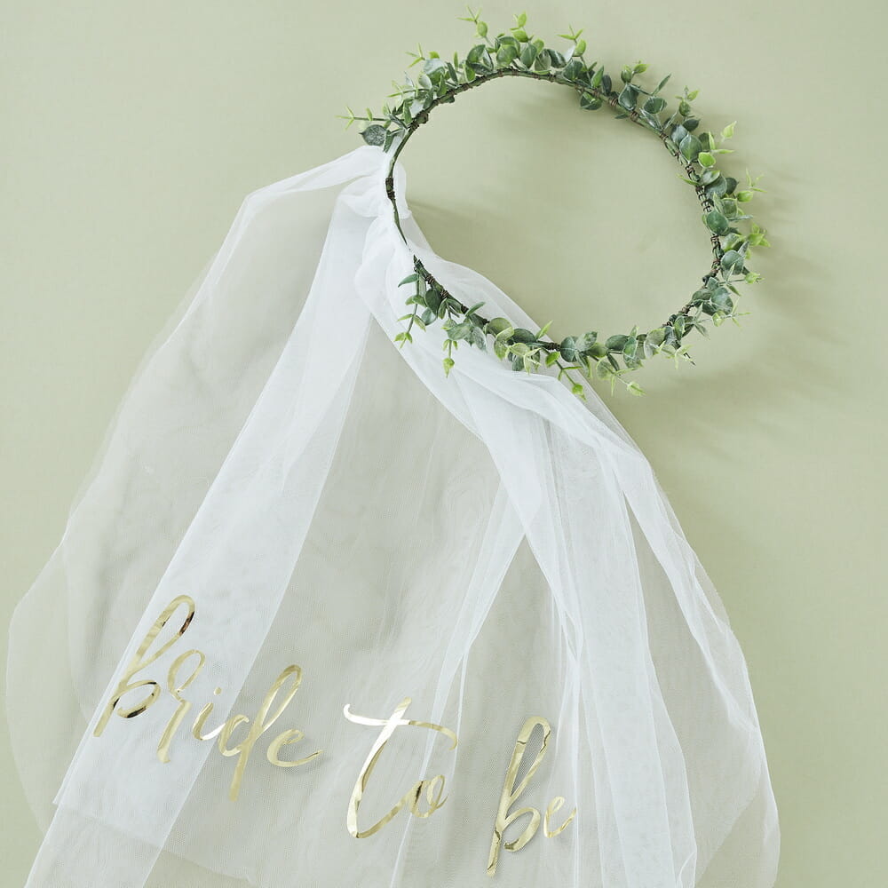Eucalyptus Bride To Be Hen Party Veil