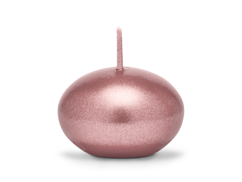 Floating Candle Disc Metallic Rose Gold 4cm – 1pc