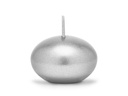 Floating Candle Disc Metallic Silver 4cm – 1pc