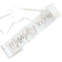 Floral Rose Gold Mummy To Be Baby Shower Sash