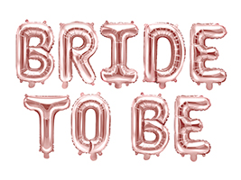 Foil Balloon Bride To Be, 340x35cm, Rose Gold