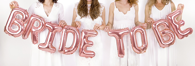 Foil Balloon Bride To Be, 340x35cm, Rose Gold