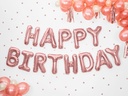 Foil Balloon Happy Birthday, 340x35cm, Rose Gold