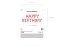 Foil Balloon Happy Birthday, 340x35cm, Rose Gold