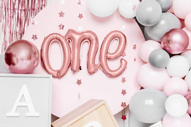 Foil Balloon One, 66x37cm, Rose Gold