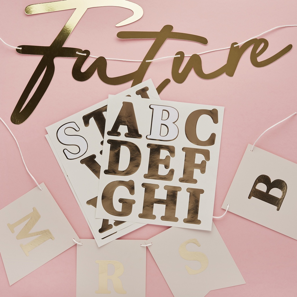 Future Mrs Personalised Banner x2 2M & x3 Sticker Sheets
