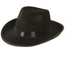 Gangster Satin Black Hat (Sombrero Gangster) – Adult One Size