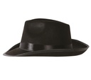 Gangster Satin Black Hat (Sombrero Gangster) – Adult One Size