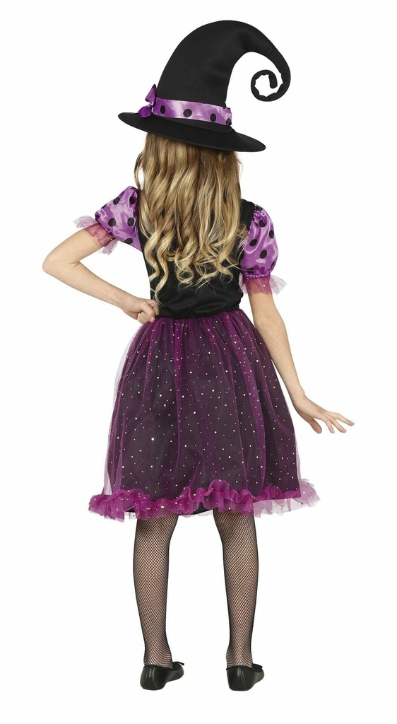 Glittery Purple Witch Girl – Age 3 to 4 Years