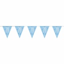 Glitz Blue & Silver Prismatic Plastic Flag Banner 70 – 9 Feet