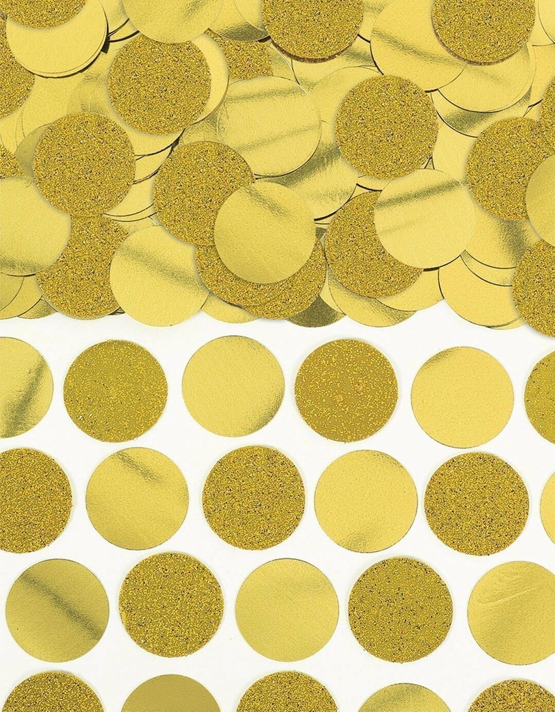 Gold Glitter Foil Circle Confetti – 63g