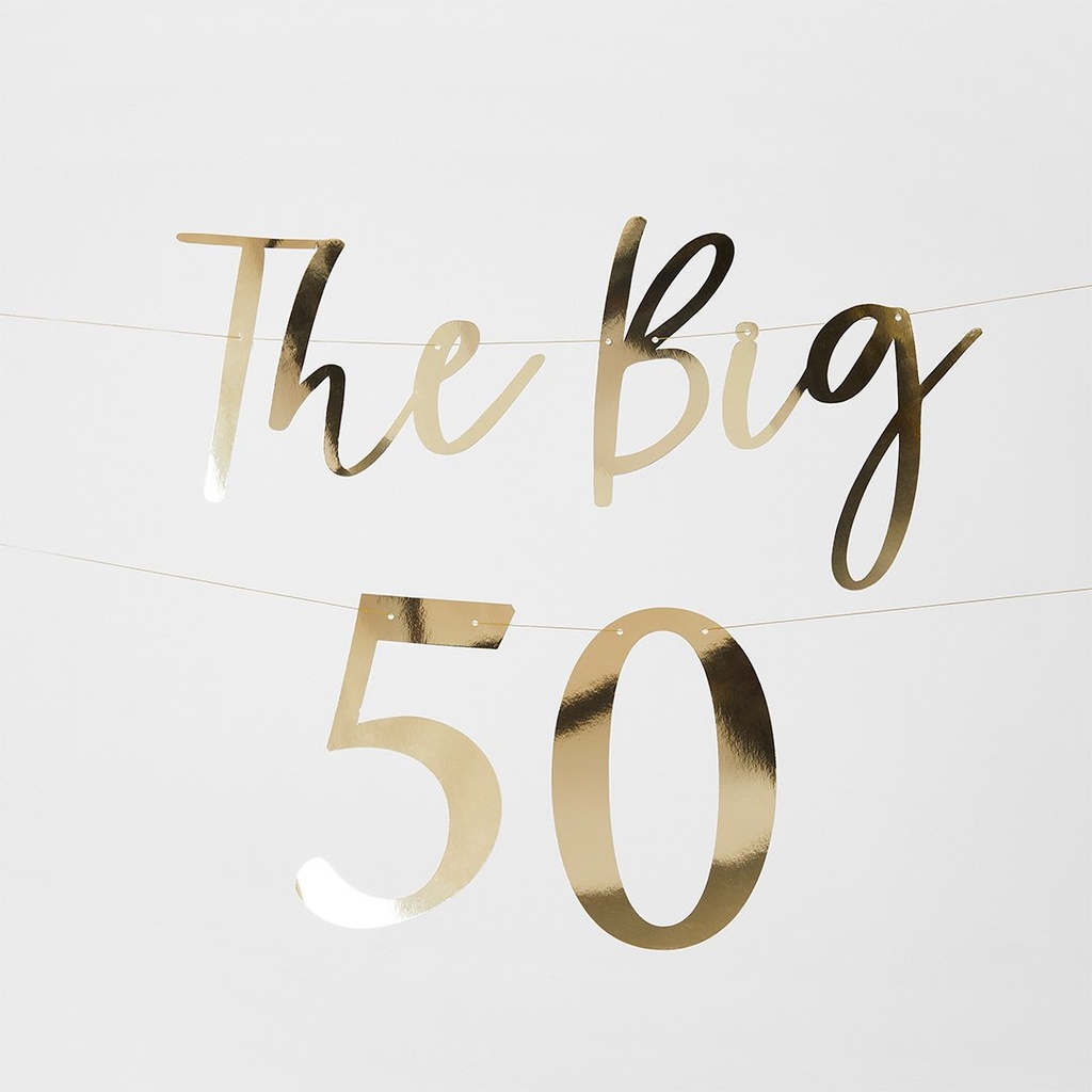 Gold The Big Milestone Custom Banner 2M