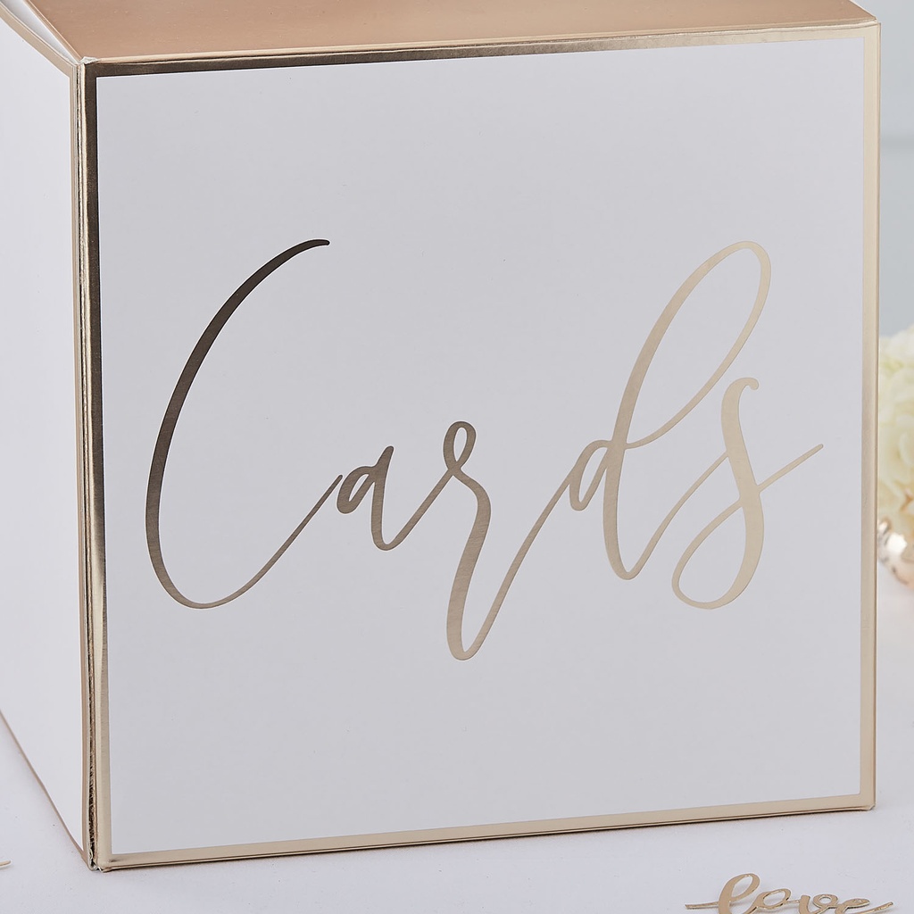Gold Wedding Card Holder Box – 25cm x 25cm
