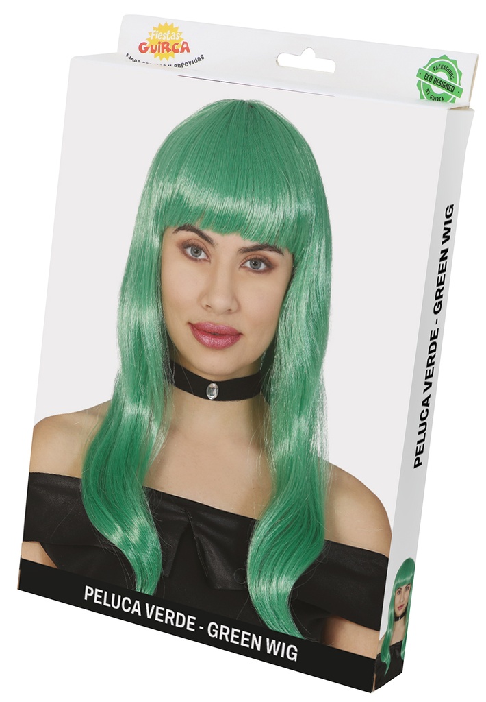 Green Long Wavy Wig – Adult One Size