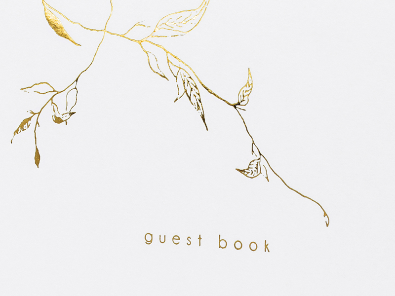Guest Book, 20×24.5cm, White, 22 Pages