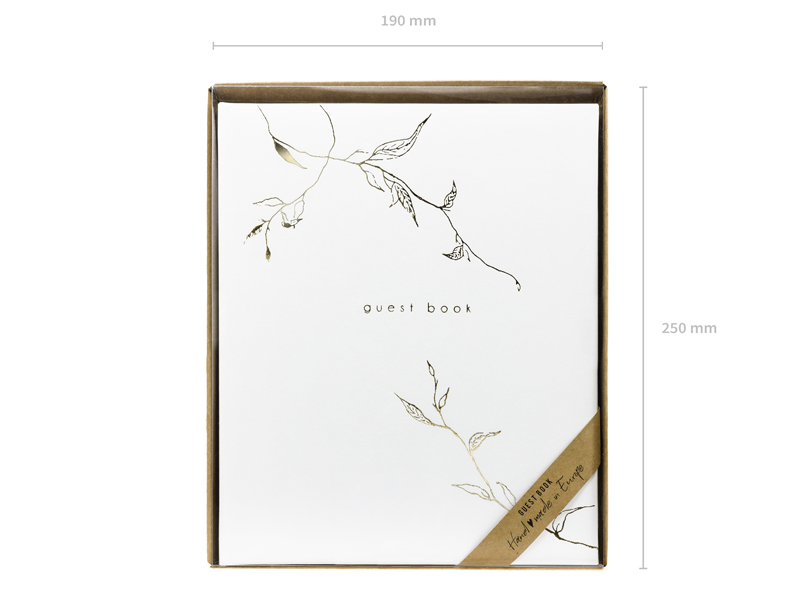 Guest Book, 20×24.5cm, White, 22 Pages