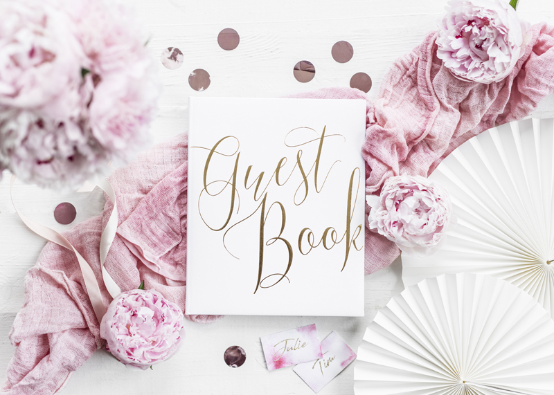 Guest Book, 20×24.5cm, White, 22 Pages