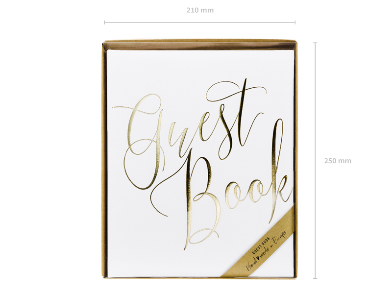 Guest Book, 20×24.5cm, White, 22 Pages