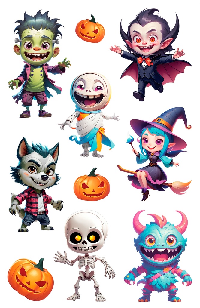 Halloween Assorted Designs Stickers