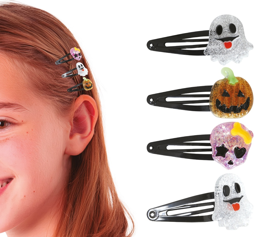 Halloween Assorted Hair Clips – 3pcs
