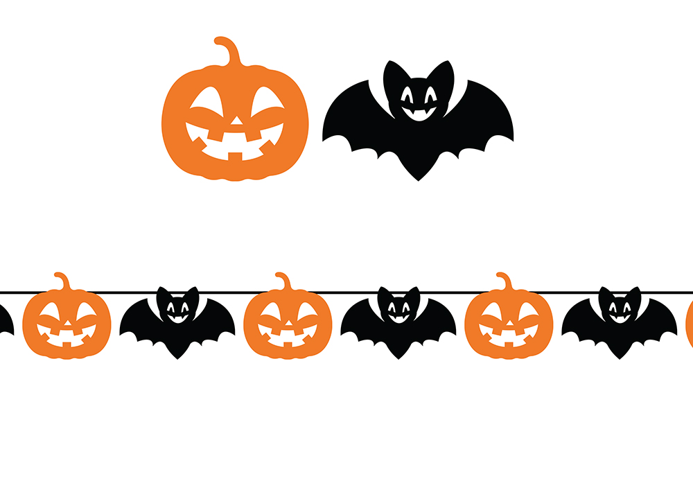 Halloween Bat & Pumpkin Garland Banner 300cm (20x18cm)