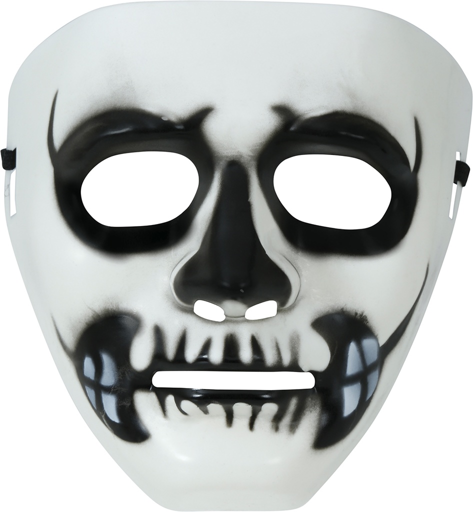 Halloween Black & White Skeleton Mask – One Size