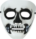 Halloween Black & White Skeleton Mask – One Size