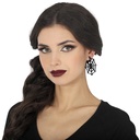 Halloween Black Spiderweb Earrings 5cm